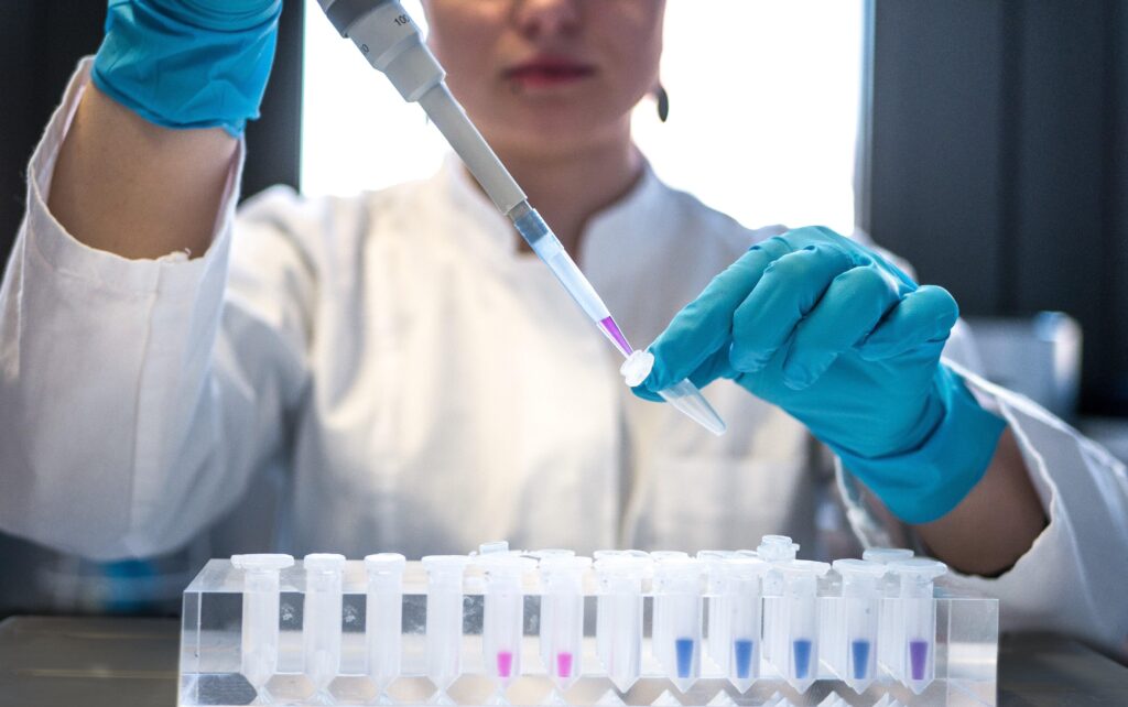 scientist conducting experiments at a biopharma company