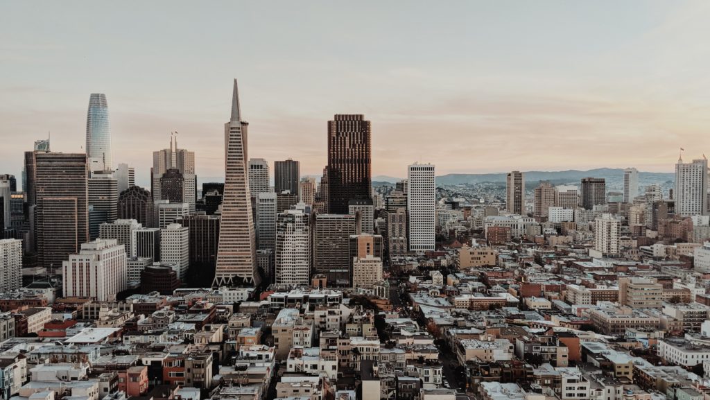 city skyline of San Francisco, California